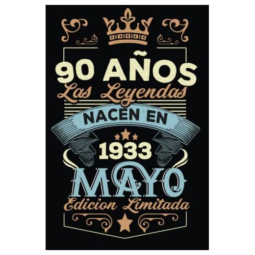 LAS LEYENDAS NACEN EN MAYO EL AÑO 1933: 90 Aniversario Cuaderno personalizado 90 años regalos Feliz 1933 cumpleaños ideas de regalos