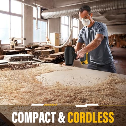 Image of Cordless Leaf Blower Compatible with Dewalt 20V MAX Battery, 430 CFM 125 MPH Powerful Airflow - Lightweight Handheld Blower for Patio, Debris, Leaves & Snow Removal (Battery Not Included)