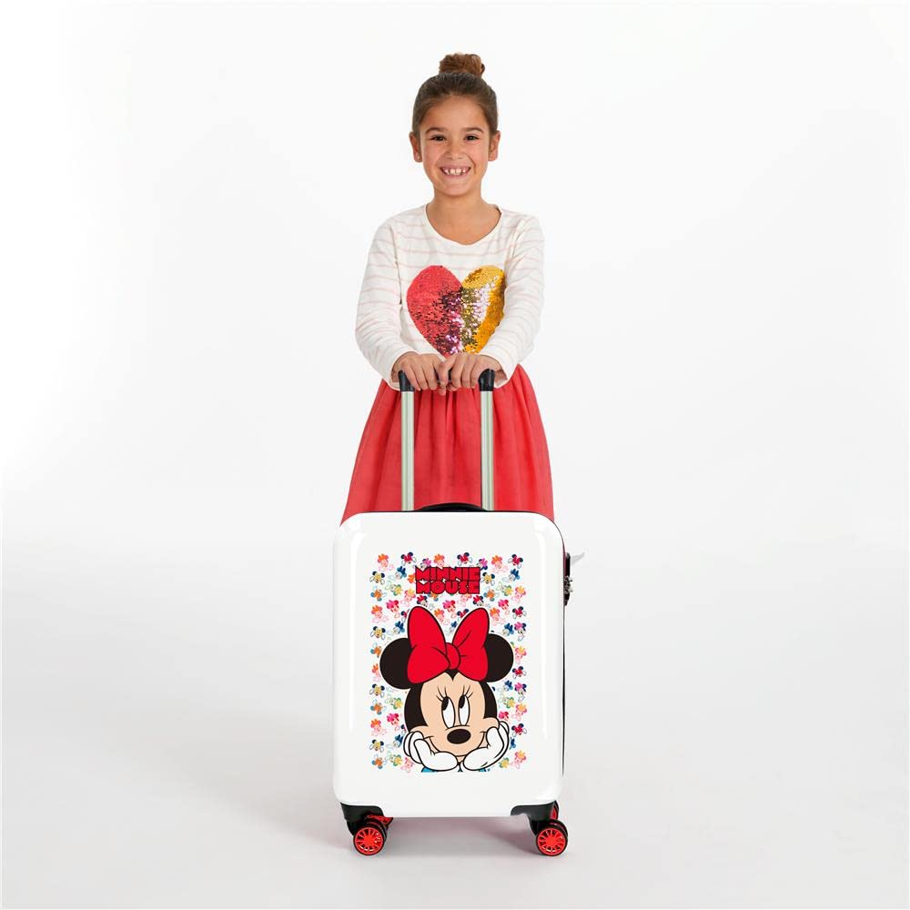 Disney Minnie Diva Maleta de Cabina Multicolor 38x55x20 cms Rígida ABS Cierre de combinación Lateral 34L 2 kgs 4 Ruedas Dobles Equipaje de Mano