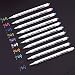 10 Assorted Colors Metallic Marker Pens 1mm Tip Metallic Color Sexangular Painting Brush Marker Set for Kids Teens Adults DIY Photo Album Black Graffiti Book Making Gift Invitation Card Thank-You Note