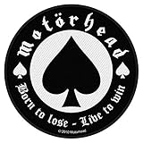 directly available Motörhead Born To Lose Unisex Patch Standard 100% Polyester Band-Merch, Bands