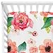 Sahaler Baby Floral Fitted Crib Sheet for Boy and Girl Toddler Bed Mattresses fits Standard Crib Mattress 28x52 (Coral)
