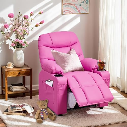 Snugway SN83259-PINK Marshmallow Larger Kids Reclining Chair Leather Recliner Sofa Children Ages 3-12 thumb #3