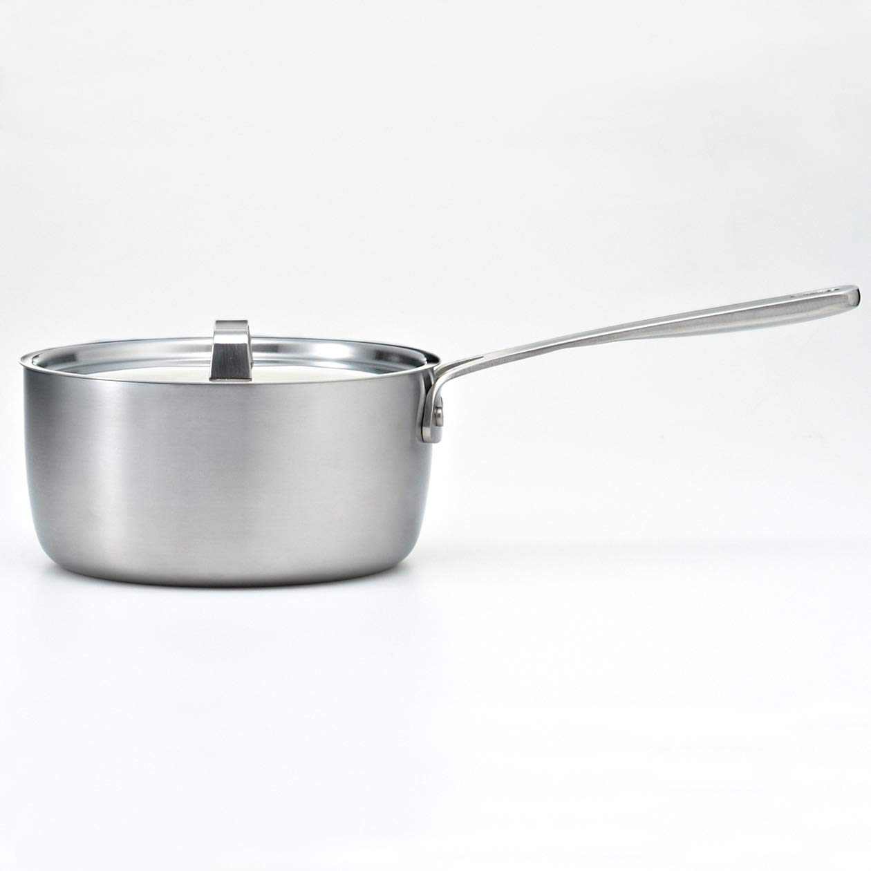 Amazon｜無印良品 ステンレス アルミ全面三層鋼・片手鍋・フタ付・18cm