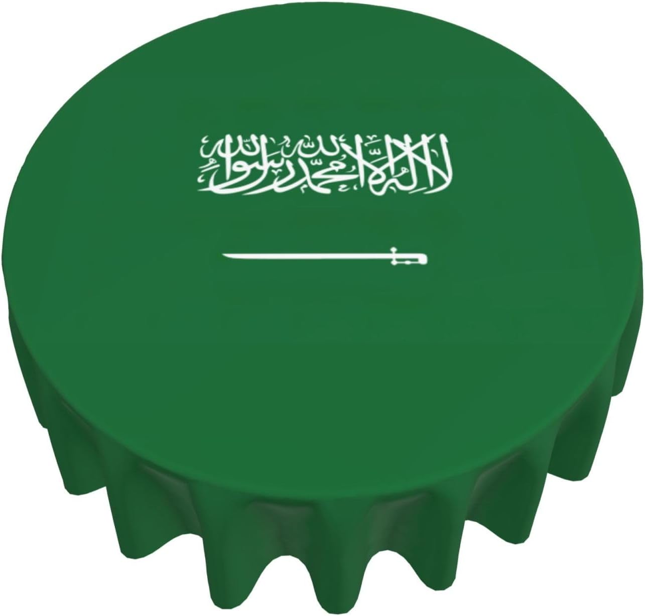 Flag of Saudi Arabia Print Wrinkle Free Dining Table Cover for Birthday Party Farmhouse Tablecloths Up to 60 x 60 Inches