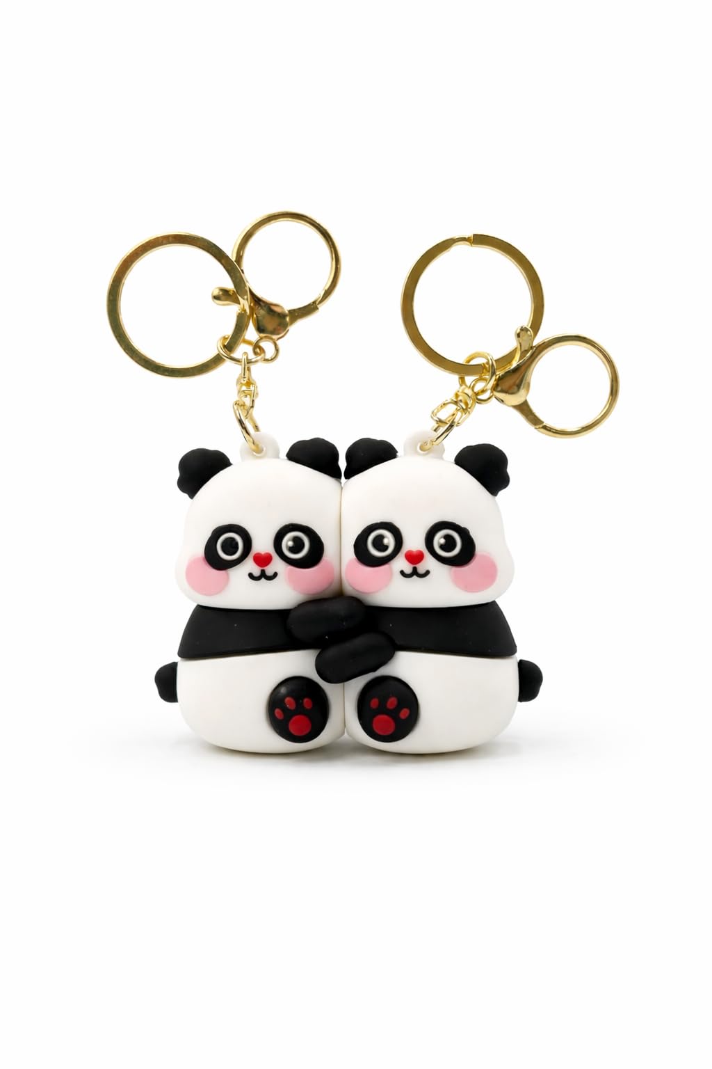 theyellove Magnetic Couple Keychain Cute Cartoon Silicone Matching Key Ring | Romantic Gift for Couples | Kawaii Keychain for Girls, Friends & Bags-picture-28