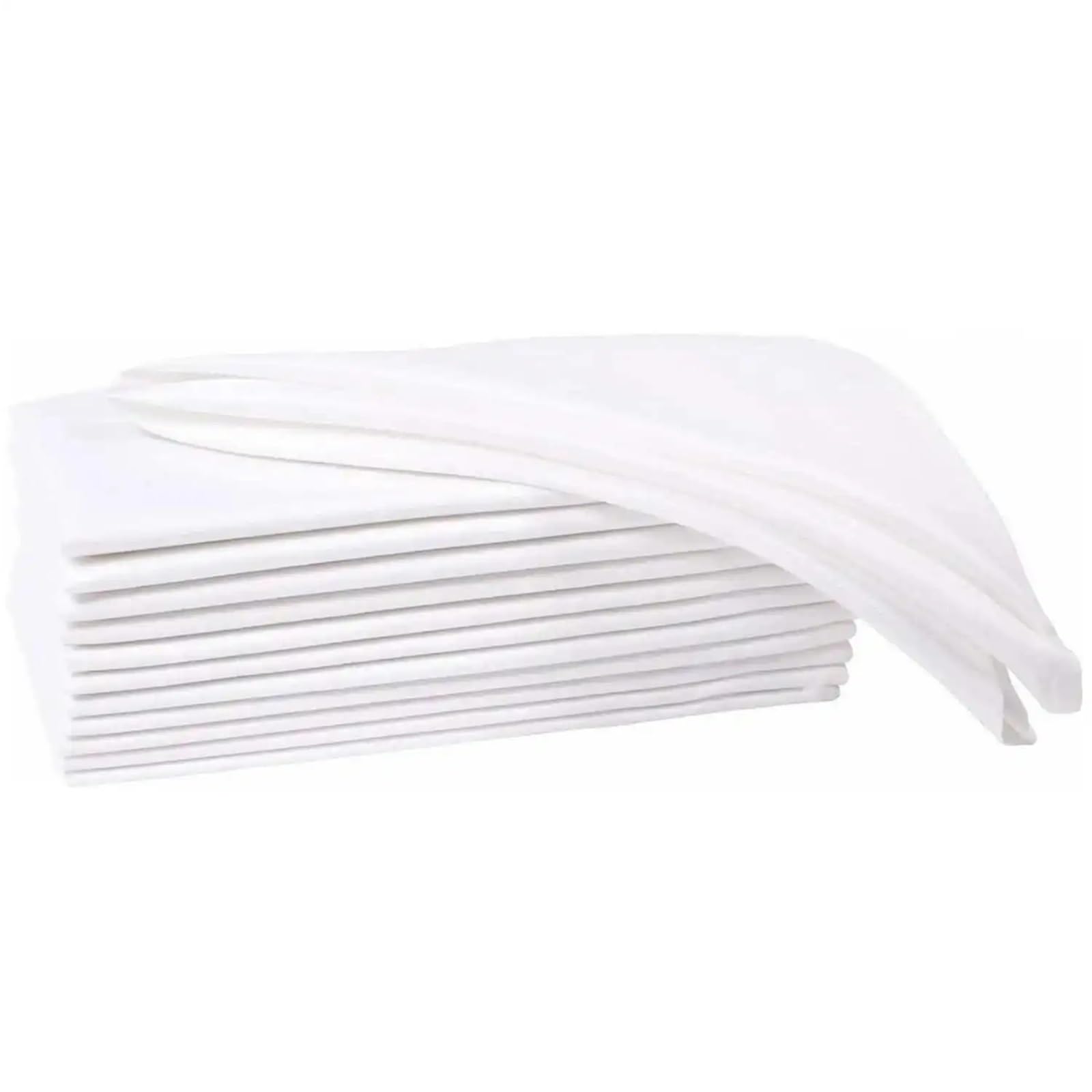 Servilletas de tela algodón blanco de 40x40cm, pack de 6 piezas ideal para bodas y banquetes