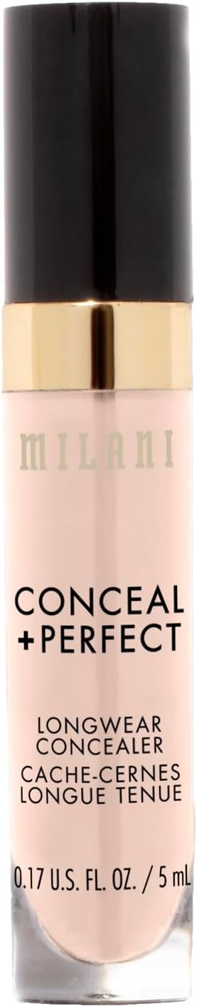 Milani (Ivory Rose) - Conceal + Perfect Longwear Concealer - Ivory Rose (5ml) Vegan, Cruelty-Free Liquid Concealer - Cover Dark Circles, Blemishes & Skin Imperfections for Long-Lasting Wear