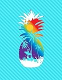  Pineapple Surf Beach Notebook - College Ruled: 200 Pages 8.5 x 11 School Teacher Student Waves Vacation