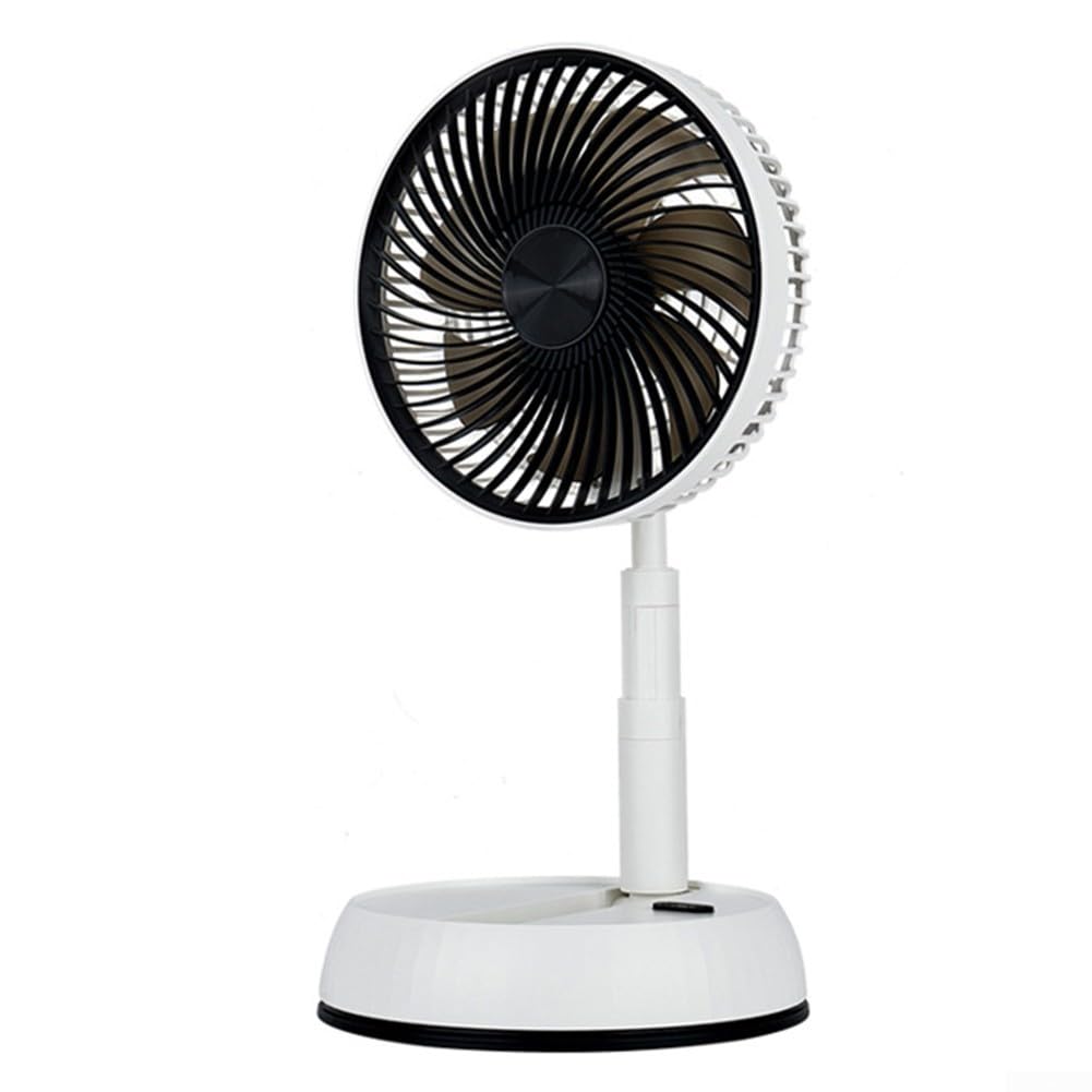 Eawfgtuw ventilateurs oscillants pliables avec télécommande, 5400 mAh, USB, silencieux, hauteur réglable, fonctionnement super silencieux pour chambre à coucher, bureau, voyage, camping