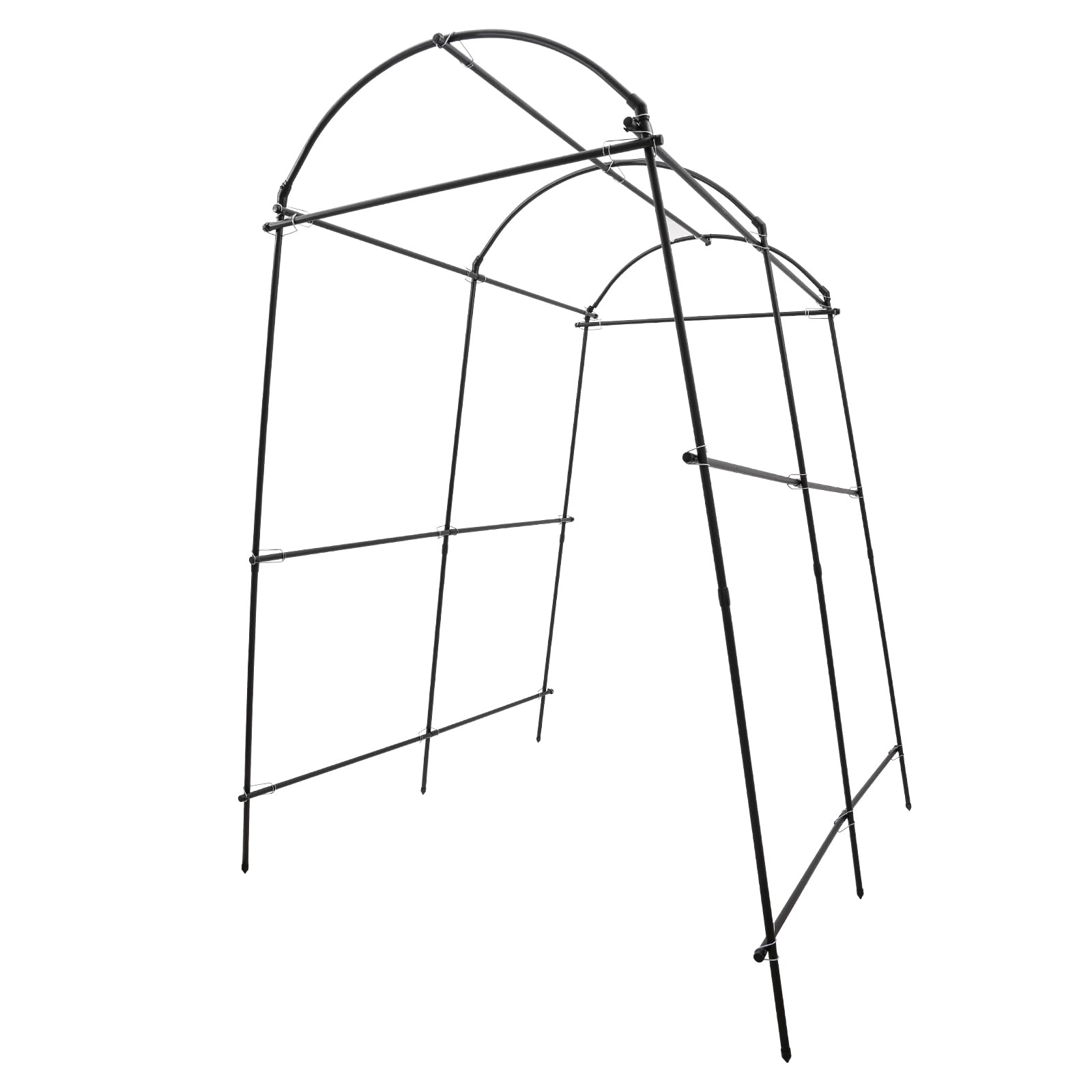 2,3 m, arc de jardin pour plantes grimpantes, treillis de jardin, treillis extra haut, en métal, pour plantes grimpantes, légumes, extérieur, structure de support de jardin