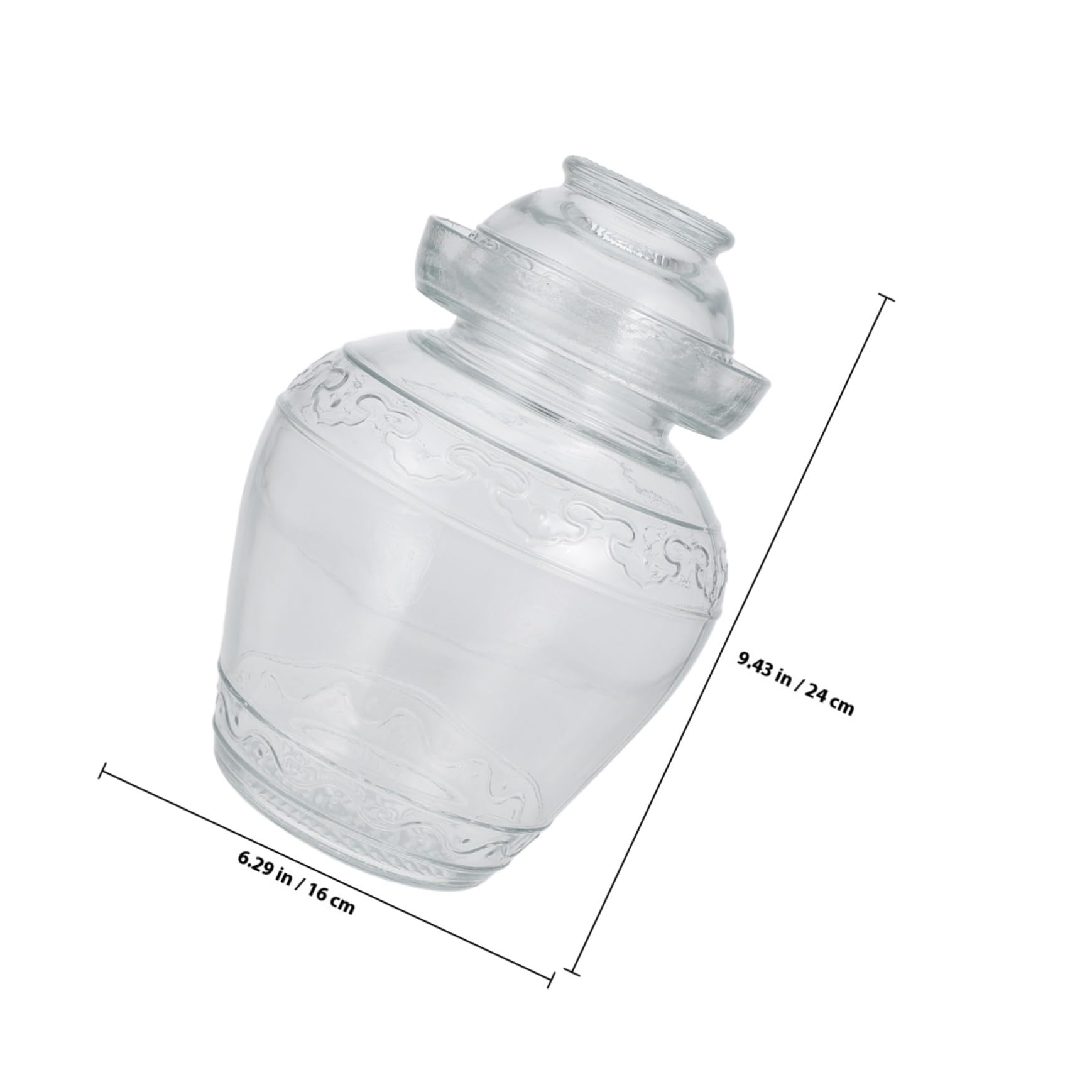 Verschlossenes Küchen Gurkenglas aus Glas mit Großem Fassungsvermögen und Glatter Oberfläche Stabiles Vorratsglas für Fermentierte Lebensmittel im Modernen Transparenten Design