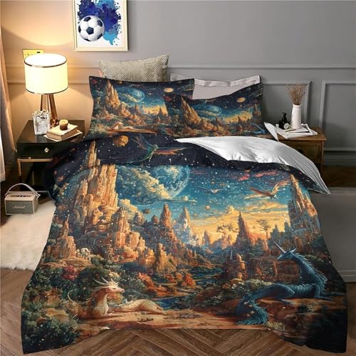 Ensemble de literie 3D avec fermeture éclair en microfibre résistante - 6