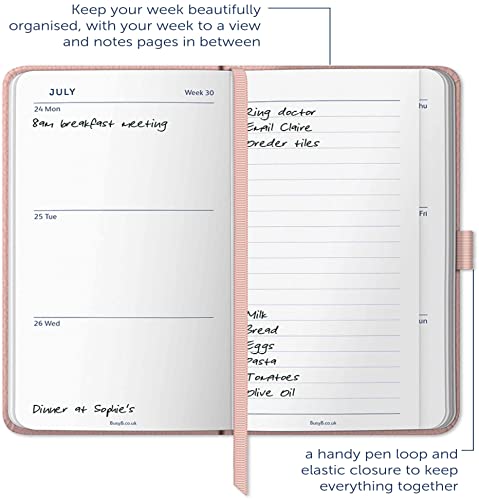 Busy-B-Slim-Diary-January-to-December-2023-Pink-Faux-Leather-Week-to-View-Planner-with-Notes