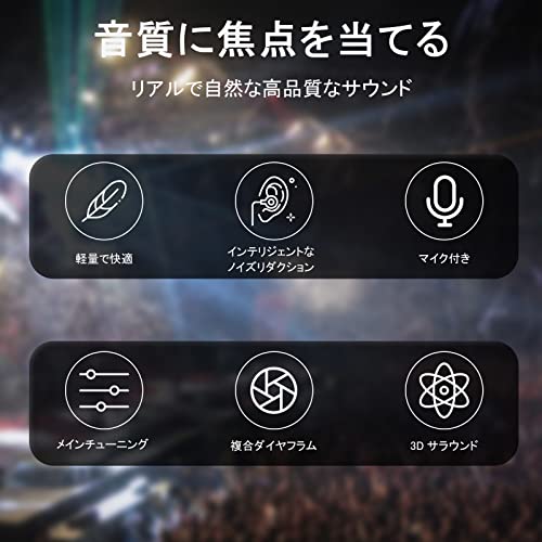 【MFi認証品】iPhone イヤホン 有線 lightning カナル型 アイフォン ヘッドホン マイク付き リモコン付き 耐久性良い 高遮音性 ヘッドフォン iPhone/iPadに対応 ライトニング 有線イヤホン ホワイト