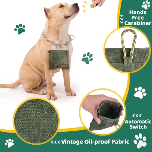 Flutesan 3 Pcs Dog Training Clicker Kit Include 2 Brass Dog Clicker Training Cricket Clicker and Dog Treat Pouch with Clip for Puppy Cats Dog Pet Trainer Pet Owners