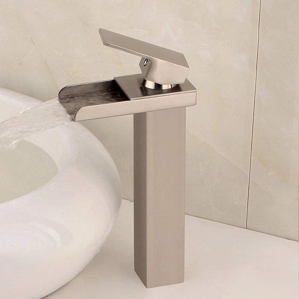 Robinet d'évier de salle de bain mitigeur chaud et froid pour vasque moderne