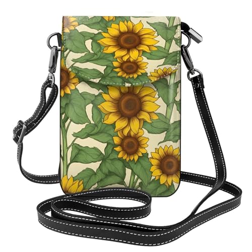 Sac pour téléphone portable en cuir noir avec sa bandoulière réglable