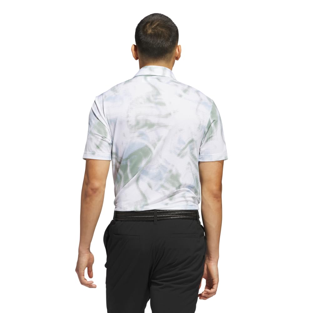 adidas Męska koszulka polo z nadrukiem Ultimate365 z siateczką Ultimate365 (1 opakowanie), biały, XL