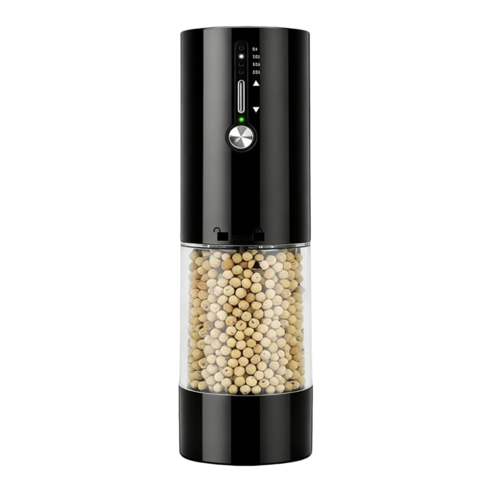 Xinsheinelry Automatic Adjustable Coarseness Spices Grinder with LED Light for Pepper Salt Rechargeable Electric Pepper Mill Kitchen Essential Adjustable Mill