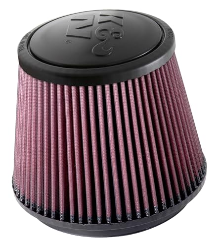 Image of K&N High-Flow Original Lifetime Universal Clamp-On Air Filter: High Performance, Premium, Washable: Flange Diameter: 6 In, Filter Height: 6 In, Flange Length: 0.625 In, Shape: Round Tapered, RU-5173