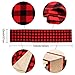 OurWarm Cotton Burlap Buffalo Plaid Table Runner, Christmas Reversible Red and Black Checkered Table Runners for Holiday Christmas Table Decorations, 14 x 72 Inch
