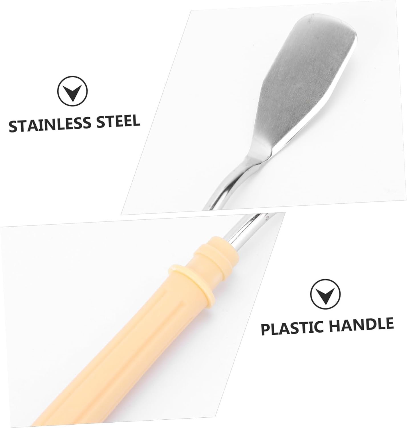 5 Pcs Palettes Scraper for Gouache Painting with Beige Handles