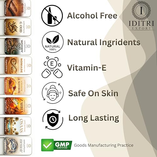 Image of IDITRI EXPORT Solid Perfume |Woody oud&White amber Alcohol Free Wax Perfume Balm, Long Lasting | Pocket Tin 12g, Pack Of 2| Non Greasy Smooth Glide, Travel Friendly Unisex Gifts He Or Her