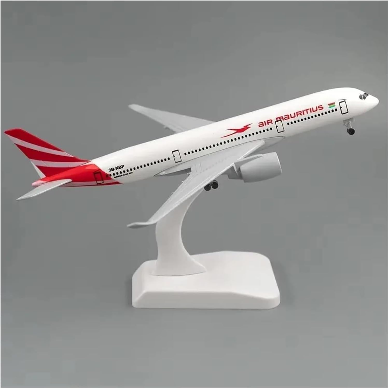 20cm for Mauritius Airbus A350 Aircraft Toy 350 with Landing Gear Alloy Model Static Ornament Toys Hobby Playgame Kit