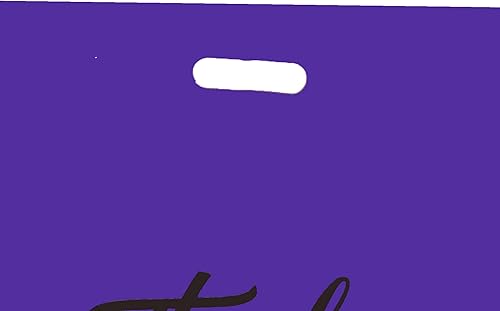 Miniatura 5 de Infinite Pack Bolsas de mercancía con texto en inglés "Thank You", asas troqueladas, bolsas de compras al por menor para boutique, bolsas de regalo,