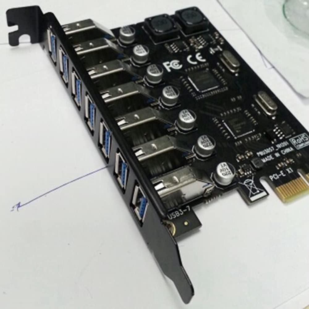 Adapter USB 3.0 PCI Express E na 7 portów 3 karty rozszerzeń USB3 PCIe PCI-E X1 kontroler konwerter (VIA)