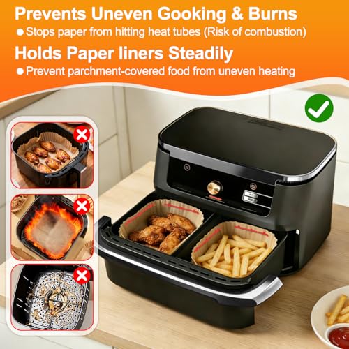 Magnesy na papier do pieczenia Airfryer, długość 16,5 cm, z silnymi magnesami, do frytkownicy powietrznej do trzymania papieru pergaminowego, akcesoria do frytkownicy na gorące powietrze, akcesoria do