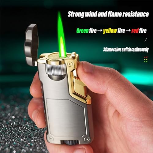Encendedor de butano elegante con linterna de llama duradera 6