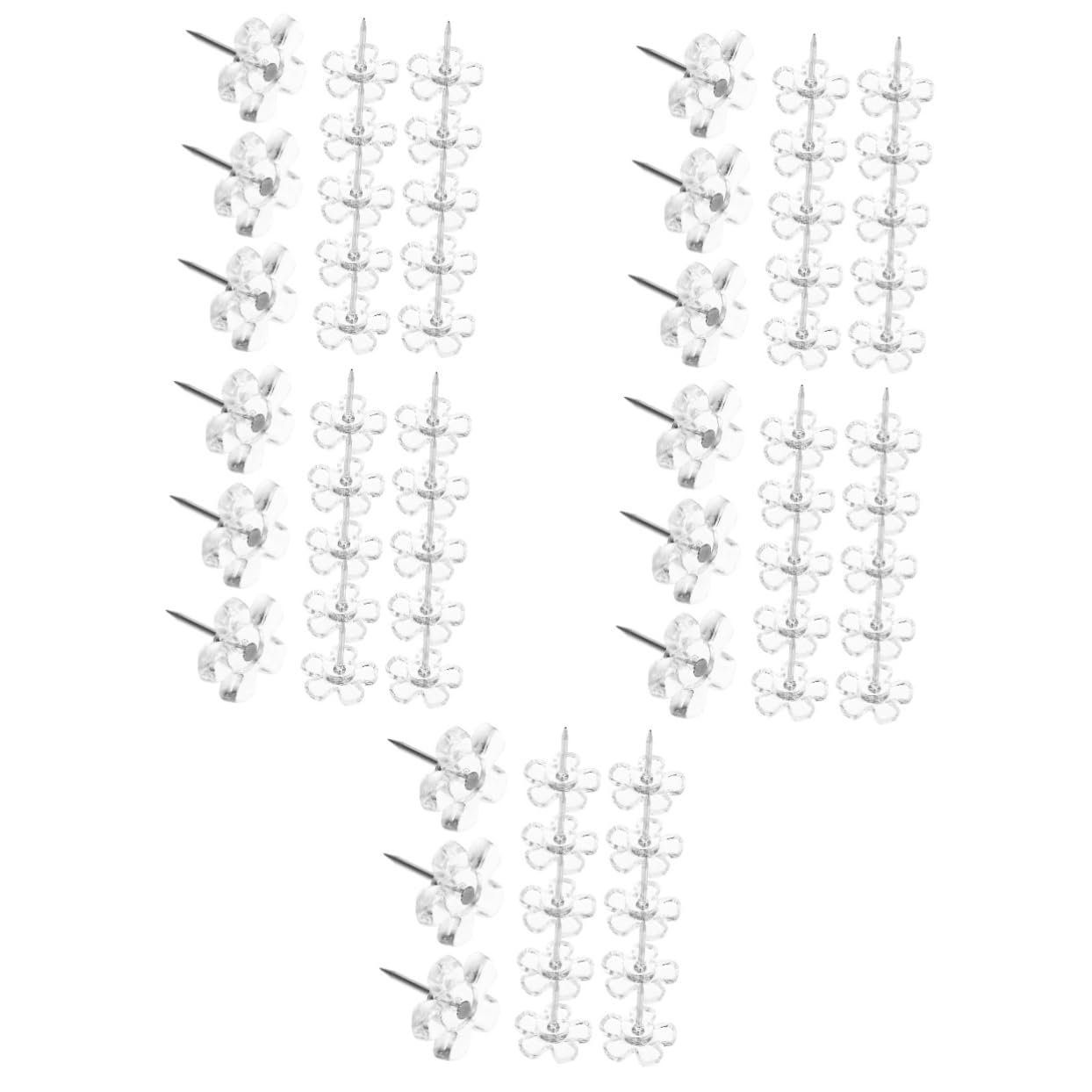 NUOBESTY 500stücke Transparente Pushpins Für Kork-wandtafeln Bürobedarf Und Fotoanzeigen Reißfeste Und Langlebige Stecknadeln Für Karten Und Bulletin Boards