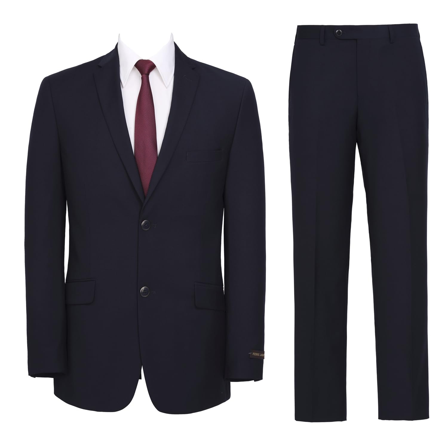 Men's Slim Fit Suit 2-Piece Business Jacket Wedding Tuxedo Blazer & Flat Front Dress Pants-image-40