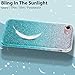 MATEPROX Compatible with iPhone Se 2022 Case,iPhone SE 2020 case,iPhone 8 case,iPhone 7 Glitter Bling Sparkle Cute Girls Women Protective Case for iPhone 7/8/SE(Gradient Green)