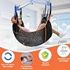 MDSTOP Universal Full Body Patient Lift Sling, Transfer Sling for Elderly & Disabled with Padded, Patient Aid Lift Medical Sling for Shower Bath, Transfer, Positioning and Lifting (Black)