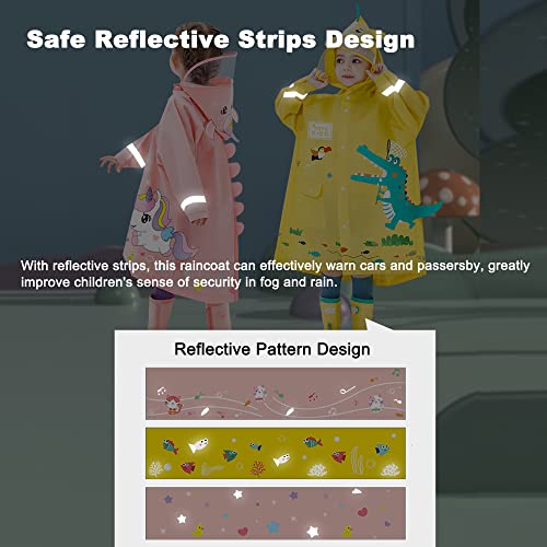 Kids Raincoat Boys Girls Rain Poncho Toddler Waterpoof Rain Jacket Children Cartoon Rainwear M Size3