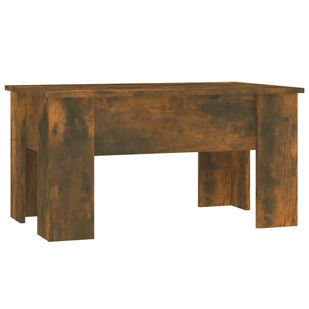Table de salon moderne chêne fumé idéale pour télétravailler et dîner