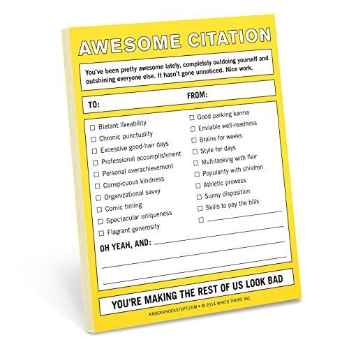 Knock Knock Awesome Citation Nifty Note Pad by Knock Knock (2014-05-01)