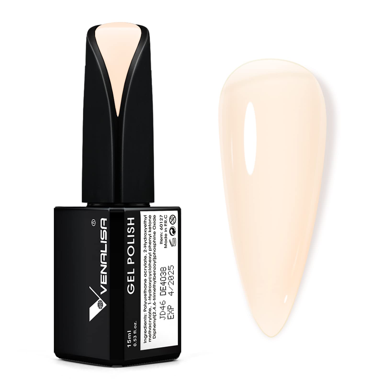 Photo 1 of 4-pack
VENALISA 15ml Gel Nail Polish, Spring Summer Jelly Translucent Nude Color Soak Off UV LED Nail Gel Polish Nail Art Starter Manicure Salon DIY at Home, 0.53 OZ JD46 - Translucent