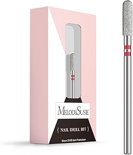 MelodySusie 3mm Rounded Top Barrel Cuticle Clean Nail Drill Bit 3/32'', Professional Safety Carbide Diamond Under Nail Cleaner for Cuticle Dead Skin Nail Prepare, Beginners Bits, Series Bit-S, Fine
