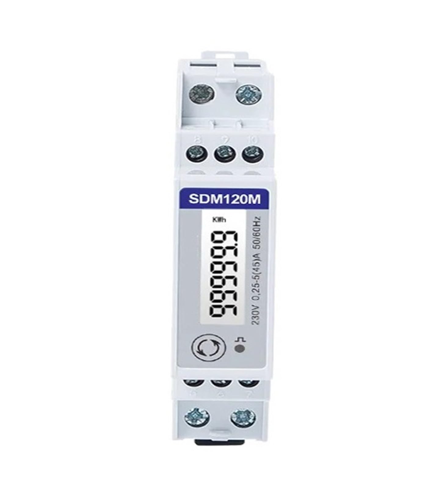 PXQCHAVLN Energy Meter SDM120M 5 A 230V Single Phase Two Wire din Rail Watt Hour Power RS485