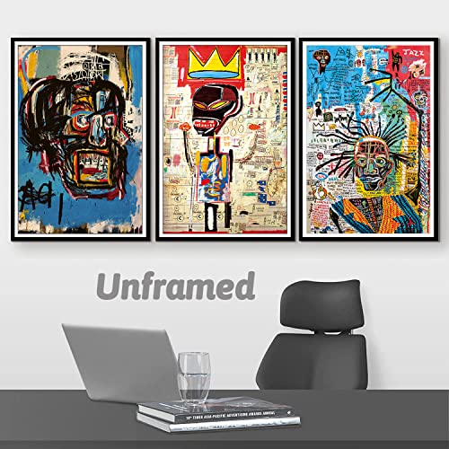 3 Pcs Street Wall Art Modern Abstract Pictures Poster Prints Wall Decor Artist Blue Color Print Canvas Painting For Living Room Bedroom Bathroom Office Home Decorations Unframed #TOP1