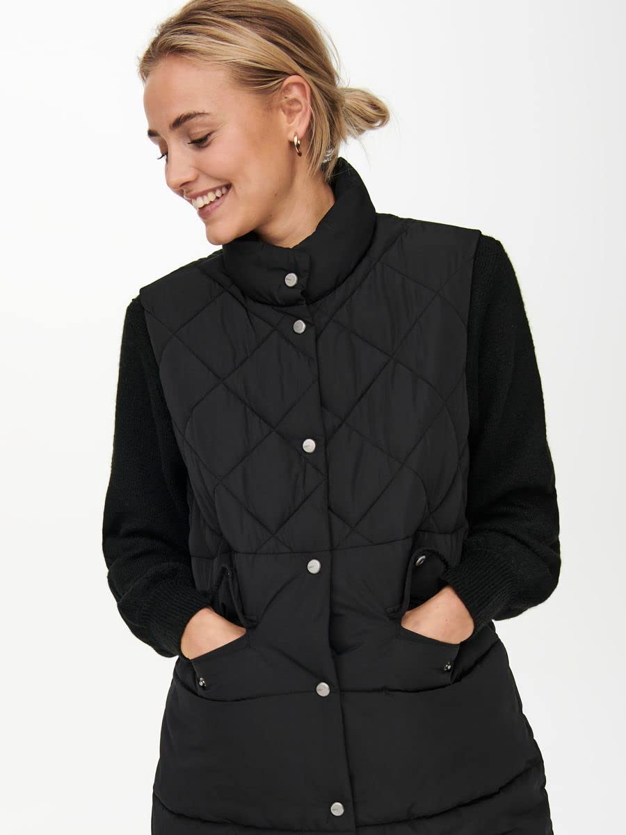 ONLY Onlstacy Quilted Waistcoat Otw Noos Gilet matelassé Femme