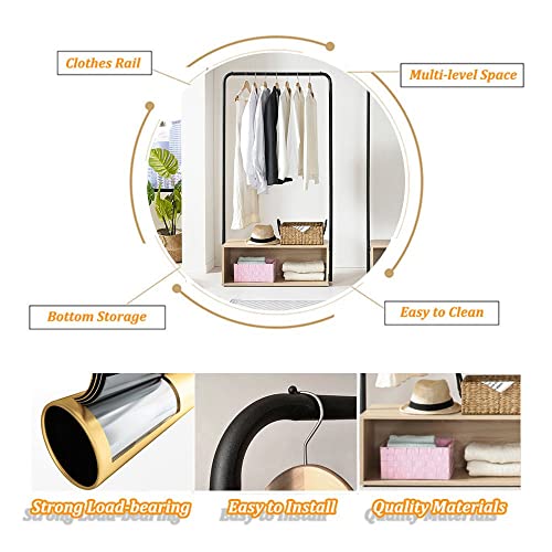 Portant à vêtements multifonction pour optimiser les petits espaces sans placards