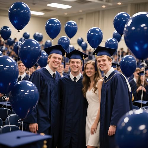 Image of Navy Blue Balloon 110pcs, 12 Inch Thickened Latex Party Balloons Helium Bright Color for Birthday Baby Shower Wedding Party Supplies Arch Garland Decoration