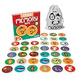 Cottify Memory Spiel, Memory ab 2 Jahr, Memory für Kinder mit niedlichen Tieren, Memory Holz, Holzspielzeug 2 Jahre, Memory Tiere, Spiele für Kinder ab 2, Gemischtes Doppel Memory (36 Karten)
