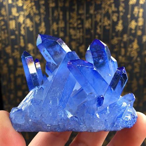 Cristal bleu améthyste brute géode de 400g pierre de décoration maison et bureau