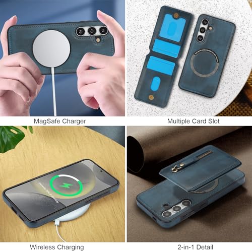 Funda para Samsung Galaxy S23 Plus compatible MagSafe con tarjetero 3